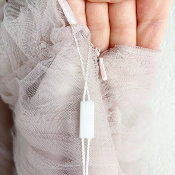 Mac Duggal Ruffle Tulle One Shoulder Bustier Mini Dress Pink Size 10 Cocktail - Picture 6 of 9